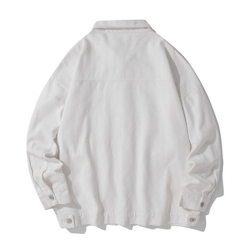 Chemise à manches longues et col montant boutonné pour homme, en coton, avec poches, motif Buddha Stones - image 8