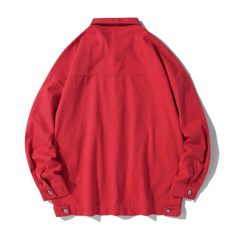 Chemise à manches longues et col montant boutonné pour homme, en coton, avec poches, motif Buddha Stones - image 12