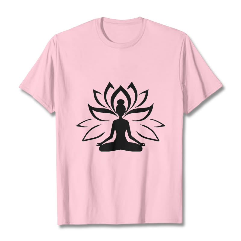 T-shirt Buddha Stones Lotus Personne méditante - Rose clair - 2XL - image 13