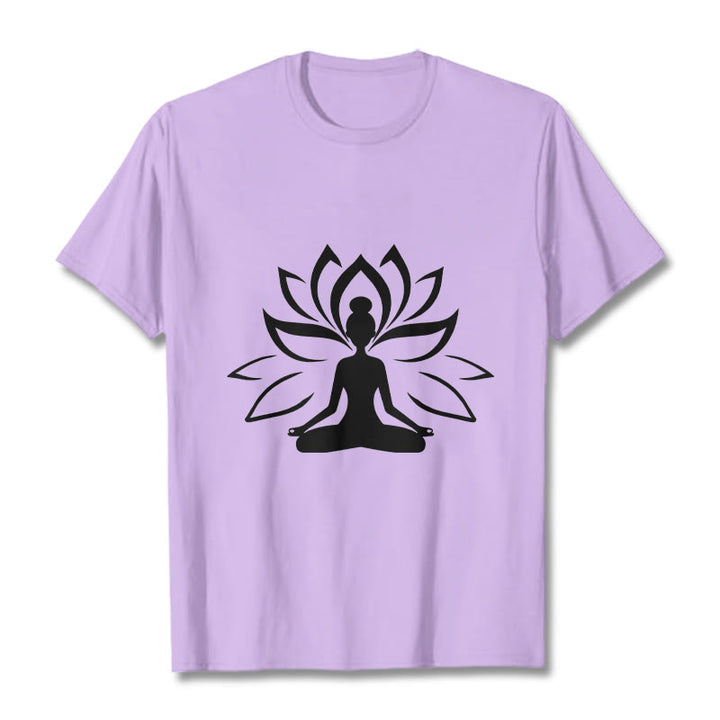 T-shirt Buddha Stones Lotus Personne méditante - Prune - 2XL - image 17