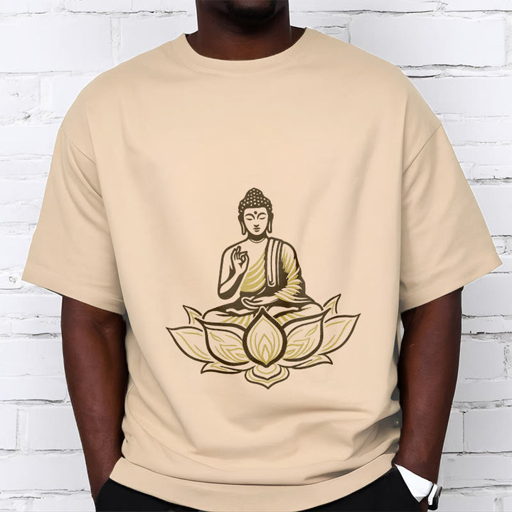T-shirt Buddha Stones Bouddha Méditant Dans Le Lotus - image 10