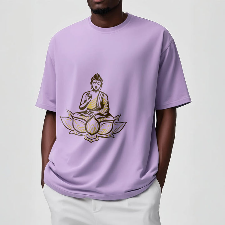 T-shirt Buddha Stones Bouddha Méditant Dans Le Lotus - image 18