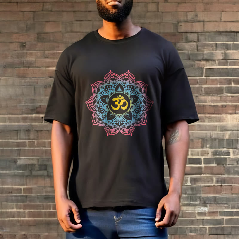 T-shirt avec motif mandala OM en forme de lotus et Buddha Stones - image 3