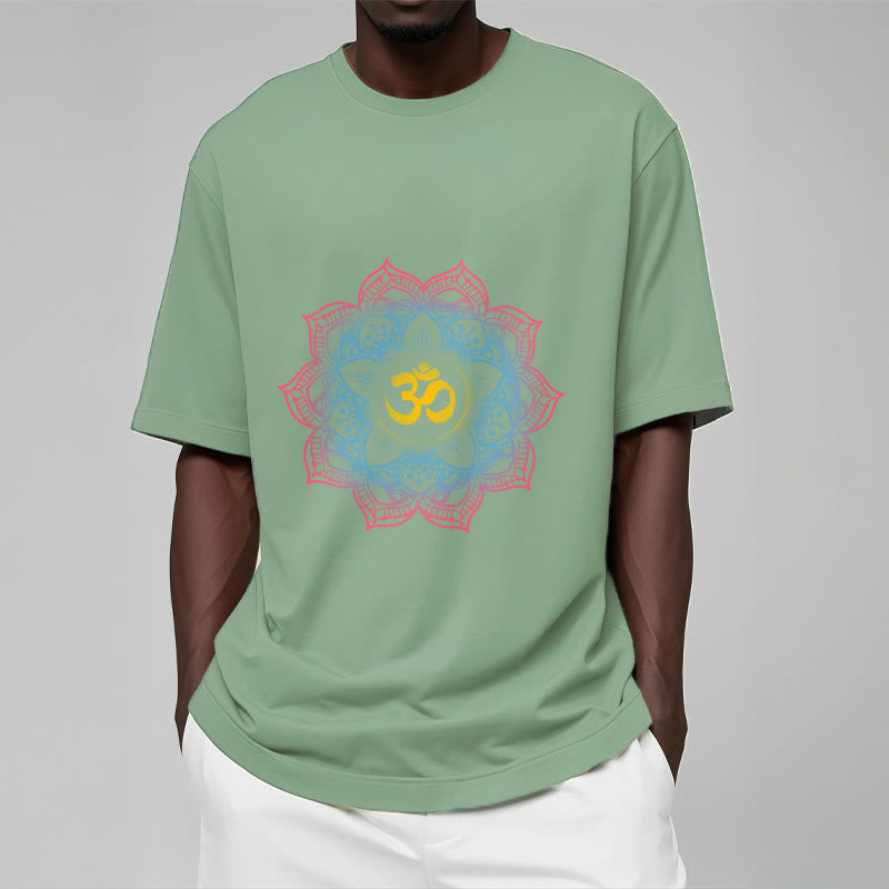 T-shirt avec motif mandala OM en forme de lotus et Buddha Stones - image 19