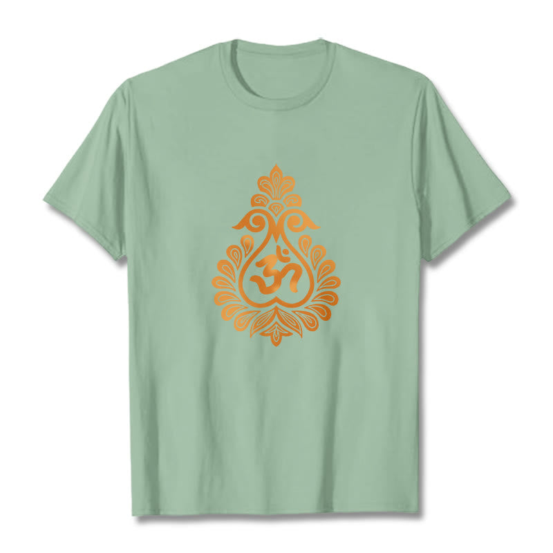 T-shirt avec motif Buddha Stones, gourde et symbole OM - Vert pâle - 2XL - image 18