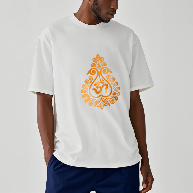 T-shirt avec motif Buddha Stones, gourde et symbole OM - image 2