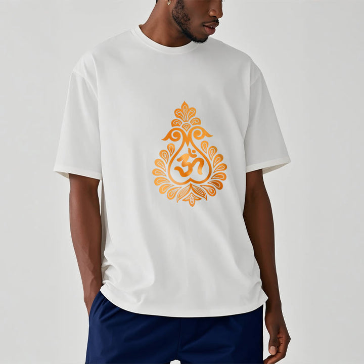 T-shirt avec motif Buddha Stones, gourde et symbole OM - image 2