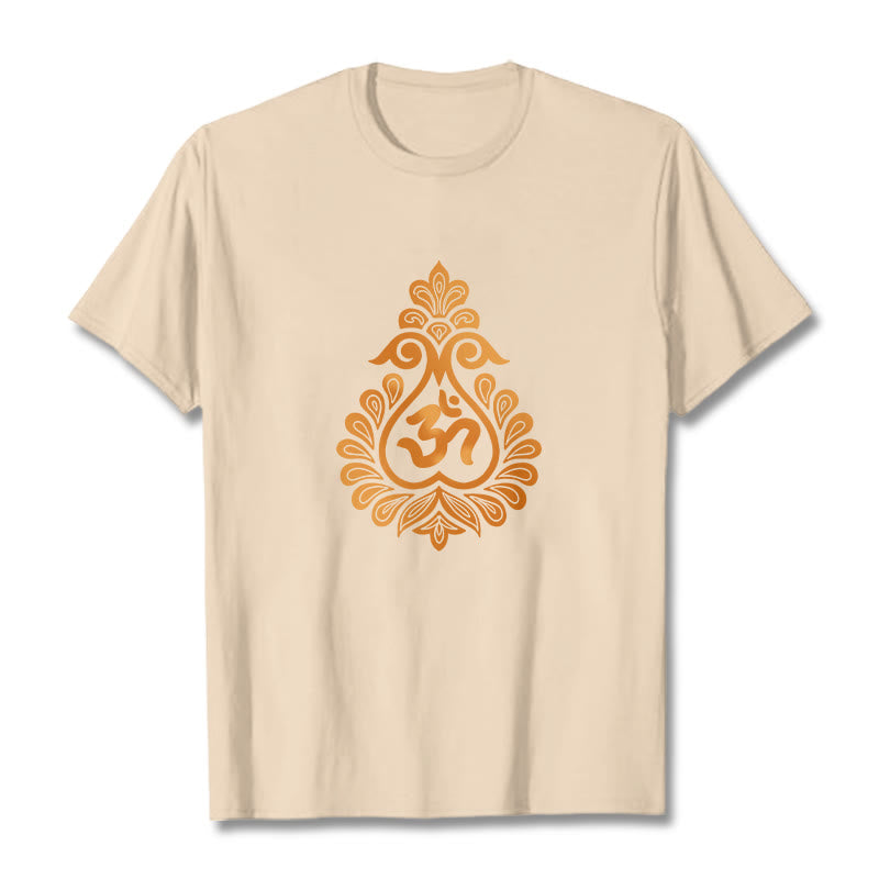 T-shirt avec motif Buddha Stones, gourde et symbole OM - Bisque - 2XL - image 12
