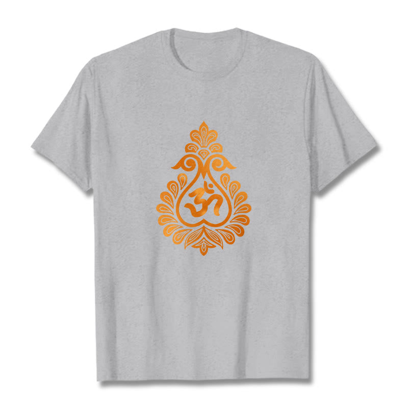 T-shirt avec motif Buddha Stones, gourde et symbole OM - Gris clair - 2XL - image 20