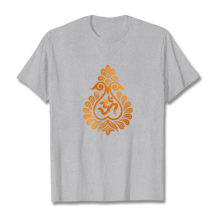 T-shirt avec motif Buddha Stones, gourde et symbole OM - Gris clair - 2XL - image 20