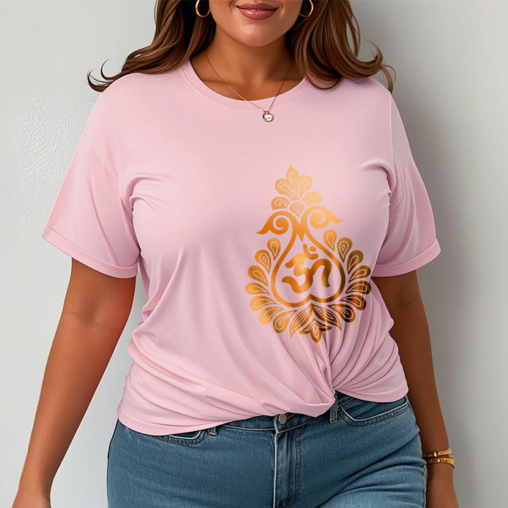 T-shirt avec motif Buddha Stones, gourde et symbole OM - image 17