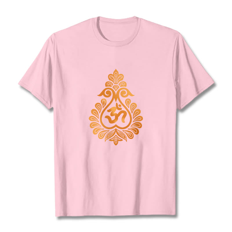 T-shirt avec motif Buddha Stones, gourde et symbole OM - Rose clair - 2XL - image 16