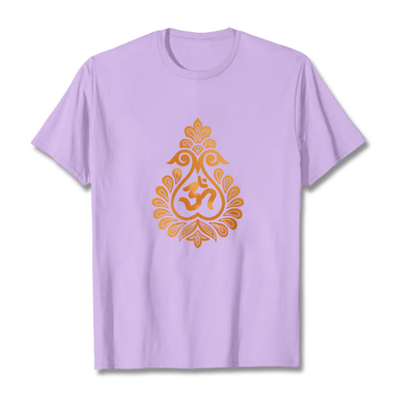 T-shirt avec motif Buddha Stones, gourde et symbole OM - Prune - 2XL - image 14