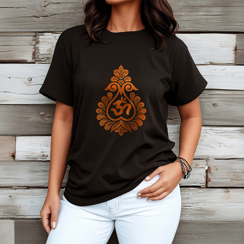 T-shirt avec motif Buddha Stones, gourde et symbole OM - image 8