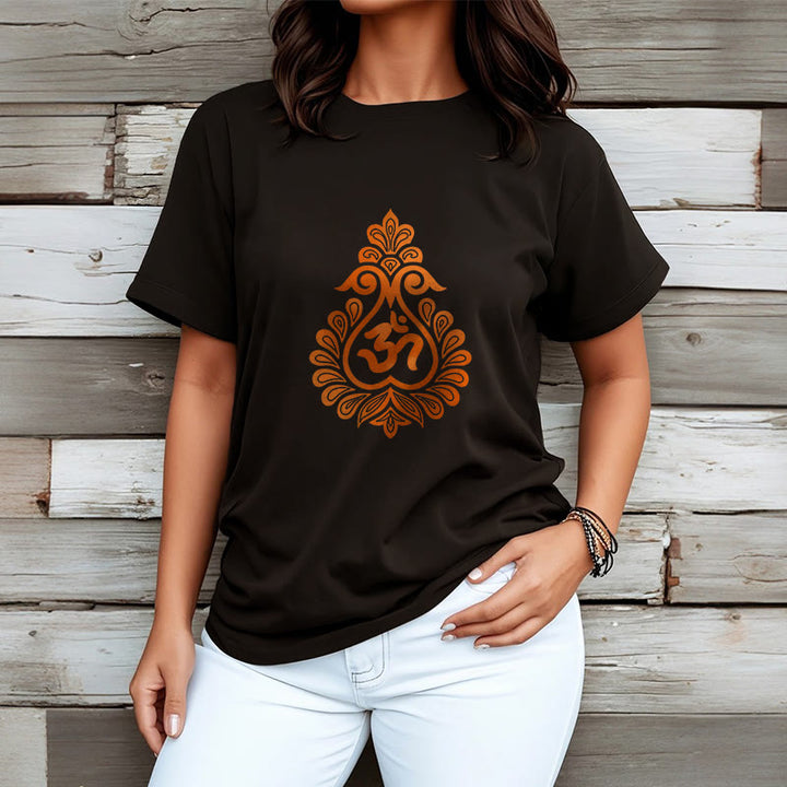 T-shirt avec motif Buddha Stones, gourde et symbole OM - image 8