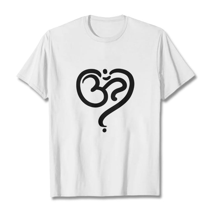 T-shirt avec motif Buddha Stones Love Heart et symbole OM - Blanc - 2XL - image 6
