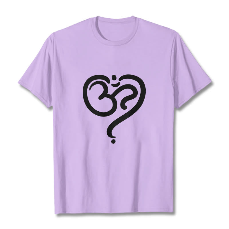 T-shirt avec motif Buddha Stones Love Heart et symbole OM - Prune - 2XL - image 14