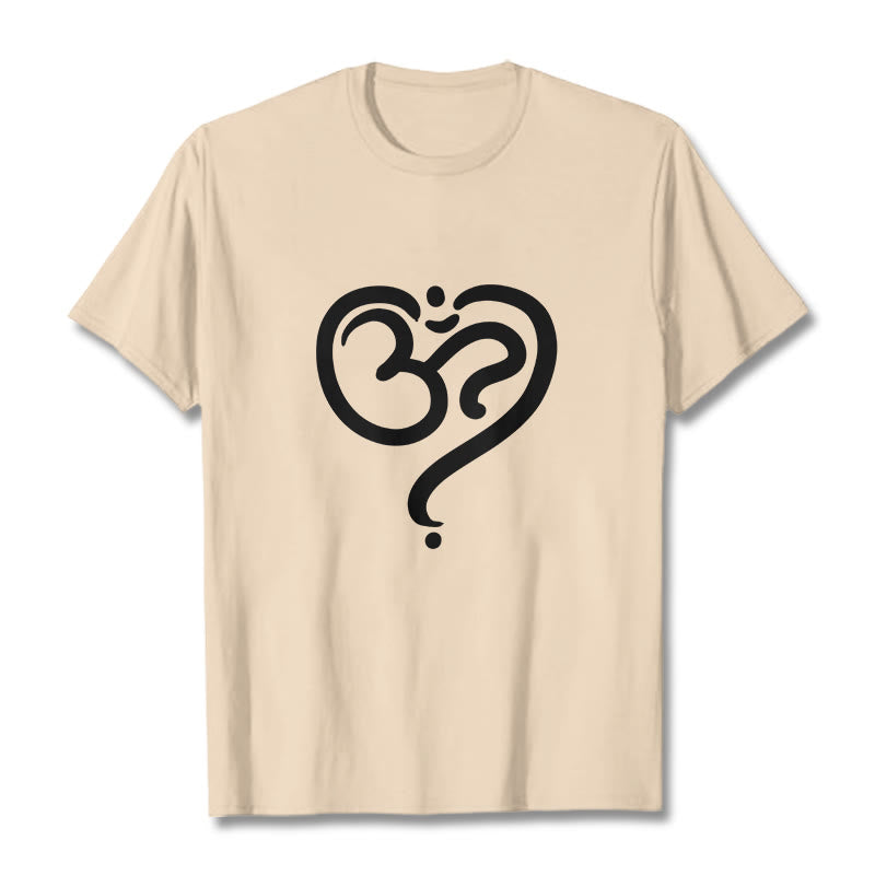 T-shirt avec motif Buddha Stones Love Heart et symbole OM - Bisque - 2XL - image 12