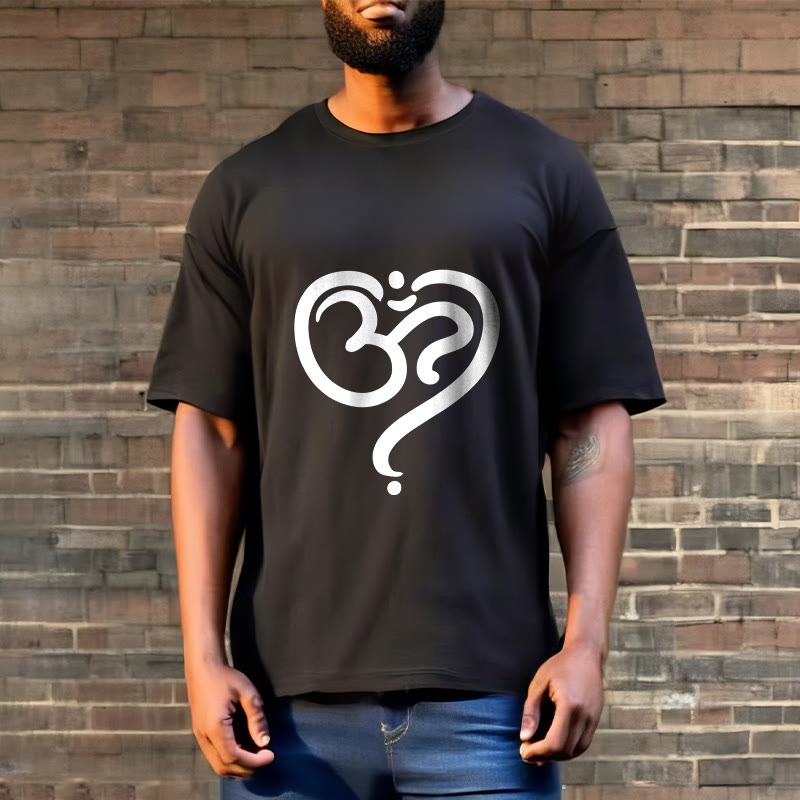 T-shirt avec motif Buddha Stones Love Heart et symbole OM - image 3