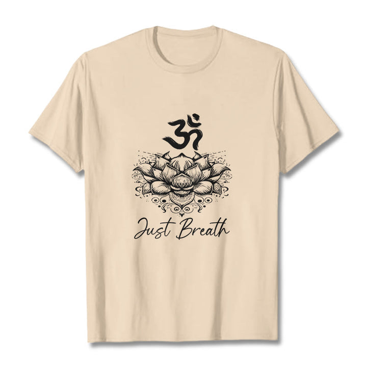 T-shirt Buddha Stones en coton avec motif de fleurs de lotus et symboles Om - Bisque - 2XL - image 11