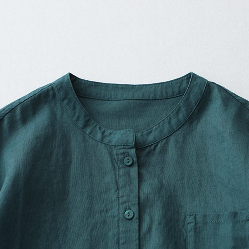 Chemise boutonnée à manches trois-quarts et motif Buddha Stones - image 16