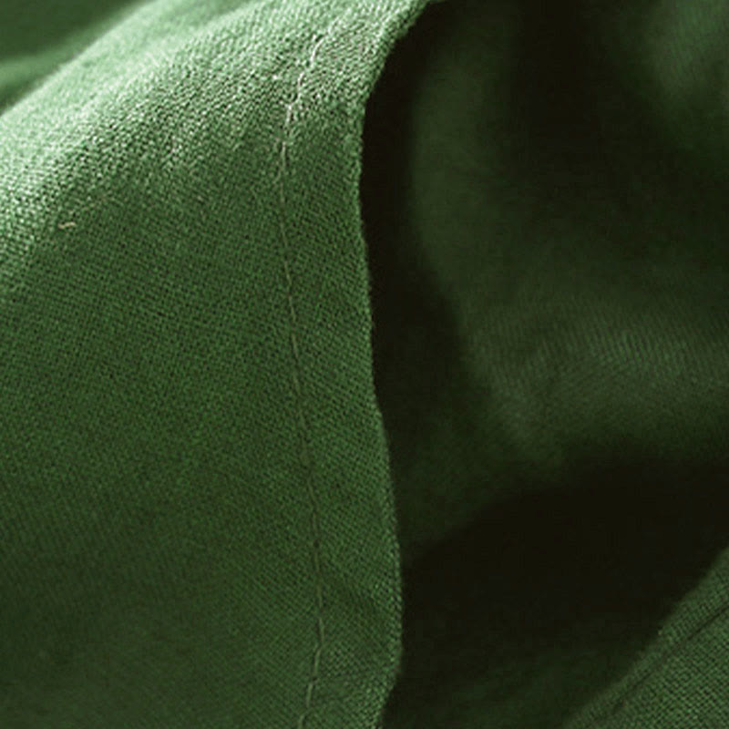 Short en coton à lacets avec poches et motif Buddha Stones, couleur unie, bas ajouré - image 35