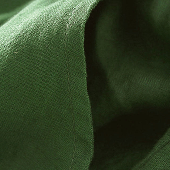 Short en coton à lacets avec poches et motif Buddha Stones, couleur unie, bas ajouré - image 35