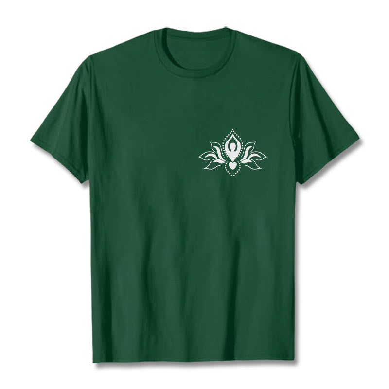 T-shirt à motif Buddha Stones, lotus, méditation - Forêt Verte - 2XL - image 11