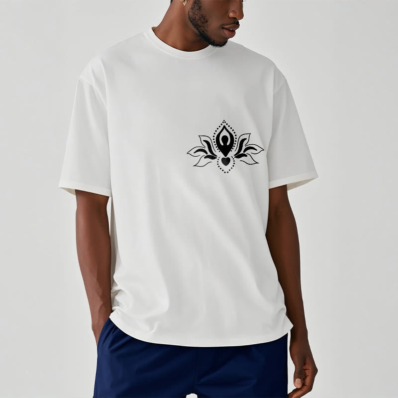 T-shirt à motif Buddha Stones, lotus, méditation - image 2