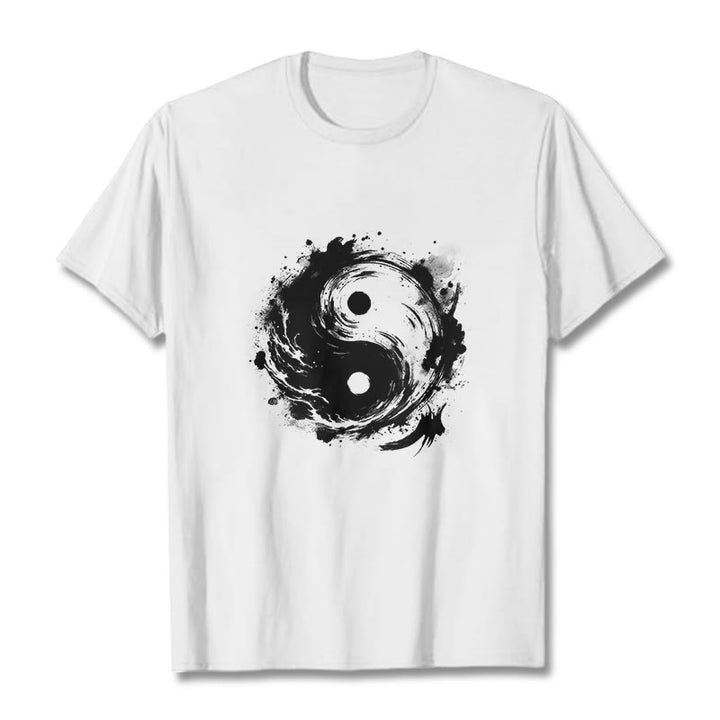 T-shirt à motif Yin Yang et Buddha Stones - Blanc - 2XL - image 6