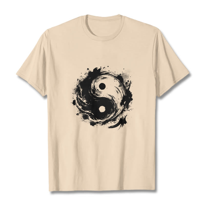 T-shirt à motif Yin Yang et Buddha Stones - Bisque - 2XL - image 9