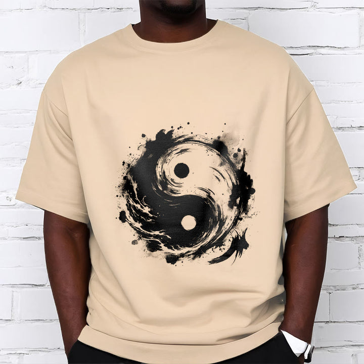 T-shirt à motif Yin Yang et Buddha Stones - image 10