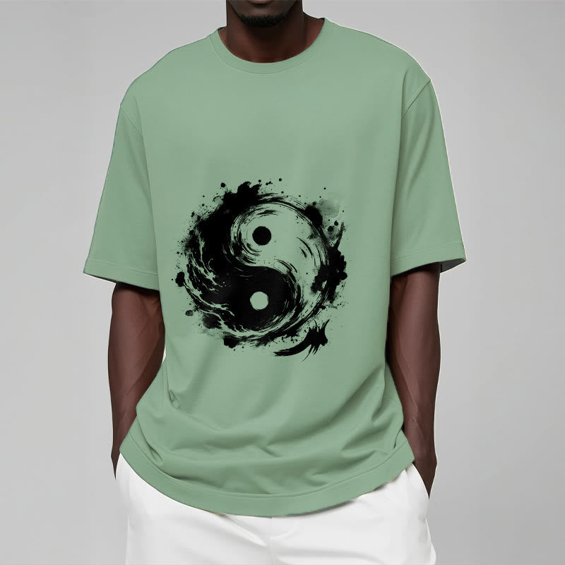 T-shirt à motif Yin Yang et Buddha Stones - image 16