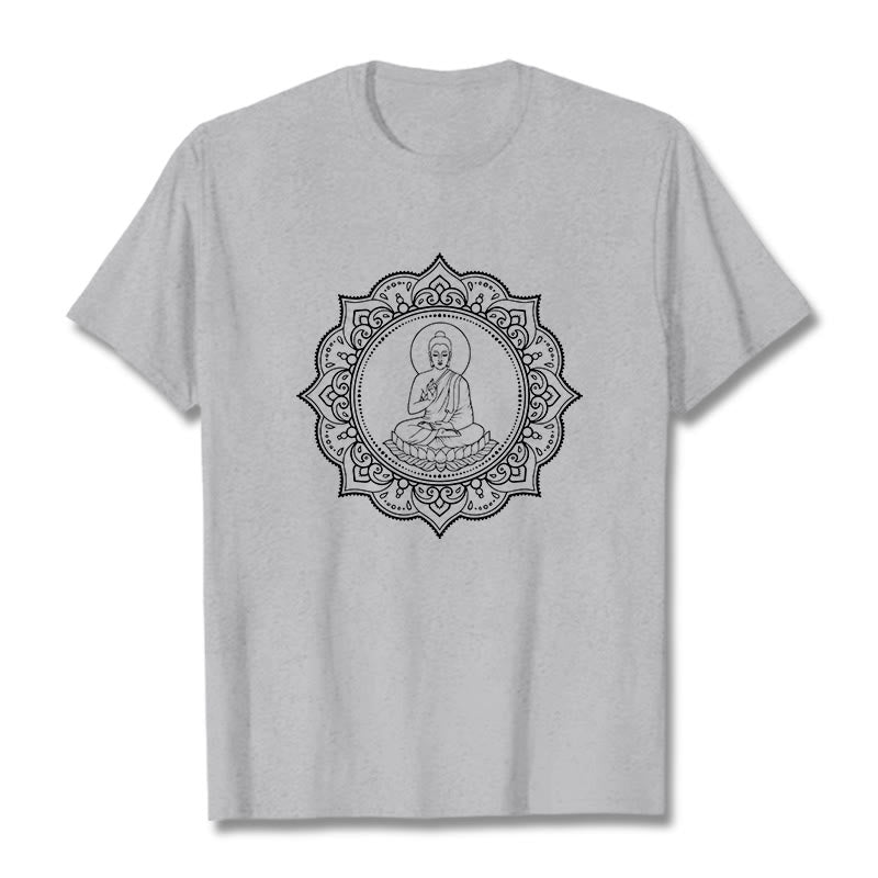 T-shirt à motif Buddha Stones de Bouddha - Gris clair - 2XL - image 20