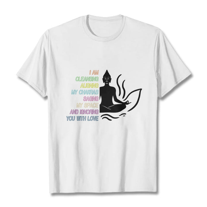 T-shirt avec motif Buddha Stones et Bouddha Fleur de Lotus Méditation - Blanc - 灰色 - image 1