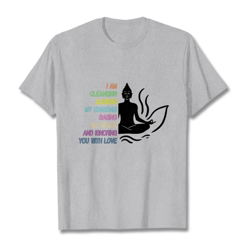 T-shirt avec motif Buddha Stones et Bouddha Fleur de Lotus Méditation - Gris clair - 灰色 - image 20