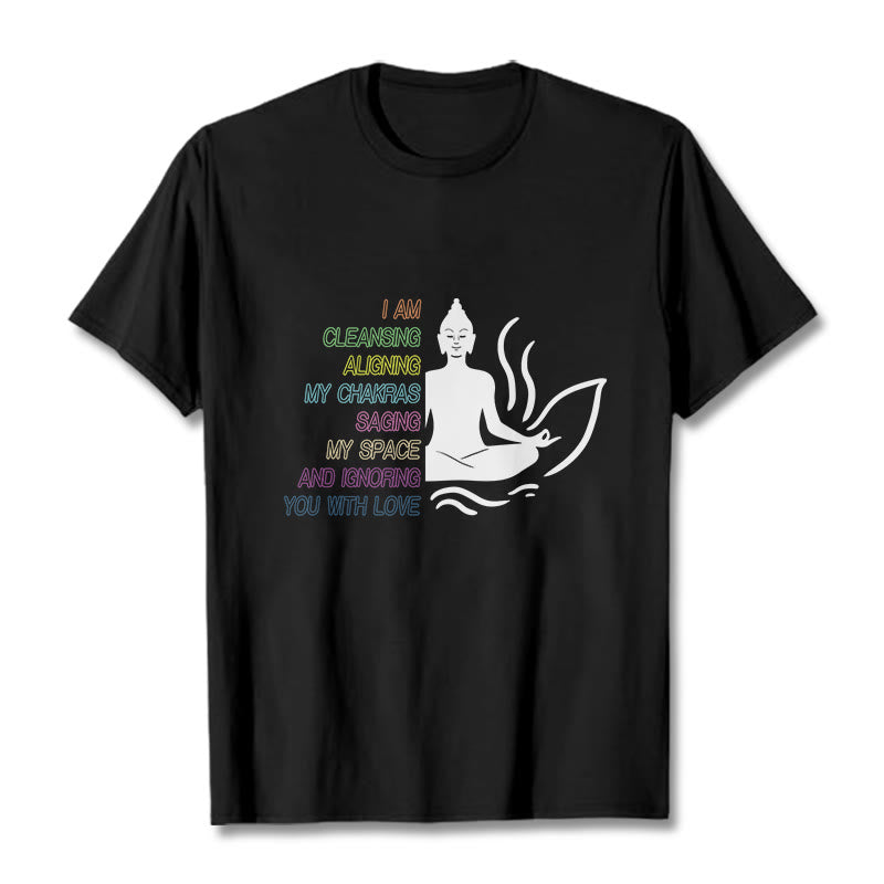 T-shirt avec motif Buddha Stones et Bouddha Fleur de Lotus Méditation - Noir - 灰色 - image 5