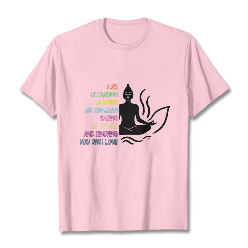 T-shirt avec motif Buddha Stones et Bouddha Fleur de Lotus Méditation - Rose clair - 灰色 - image 13