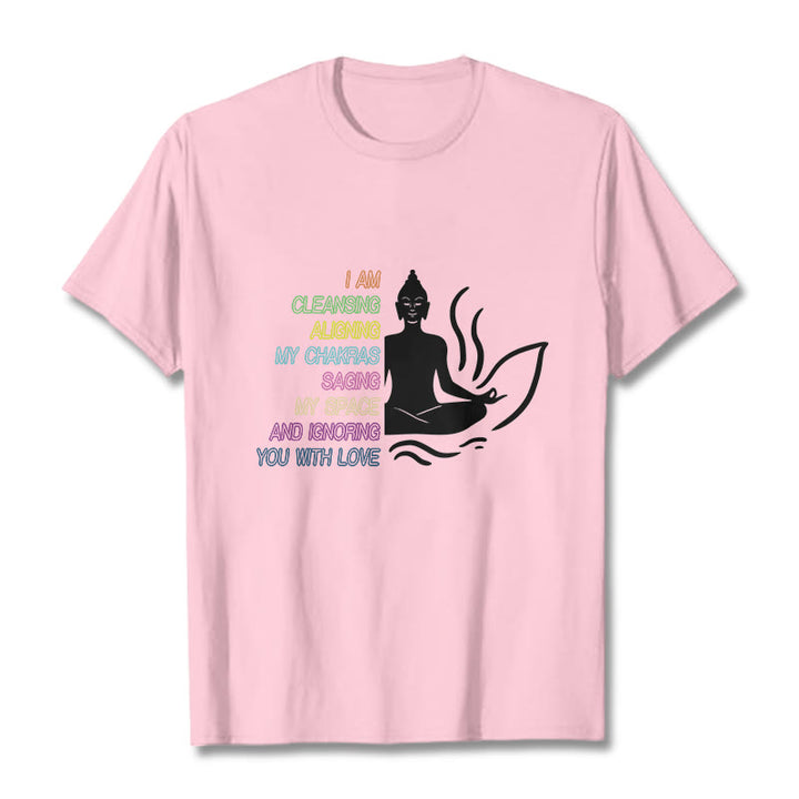 T-shirt avec motif Buddha Stones et Bouddha Fleur de Lotus Méditation - Rose clair - 灰色 - image 13
