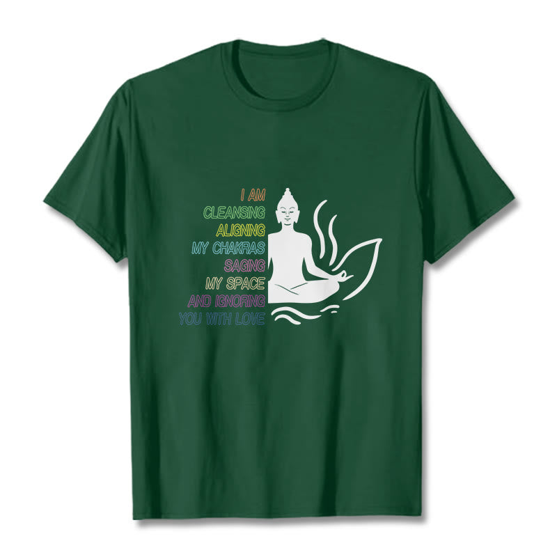 T-shirt avec motif Buddha Stones et Bouddha Fleur de Lotus Méditation - Forêt Verte - 灰色 - image 11