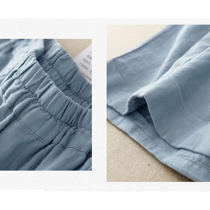 Short décontracté en coton uni avec poches pour femme Buddha Stones - image 24