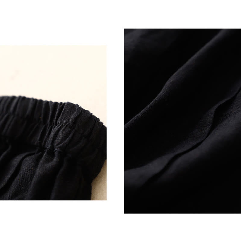 Short décontracté en coton uni avec poches pour femme Buddha Stones - image 27