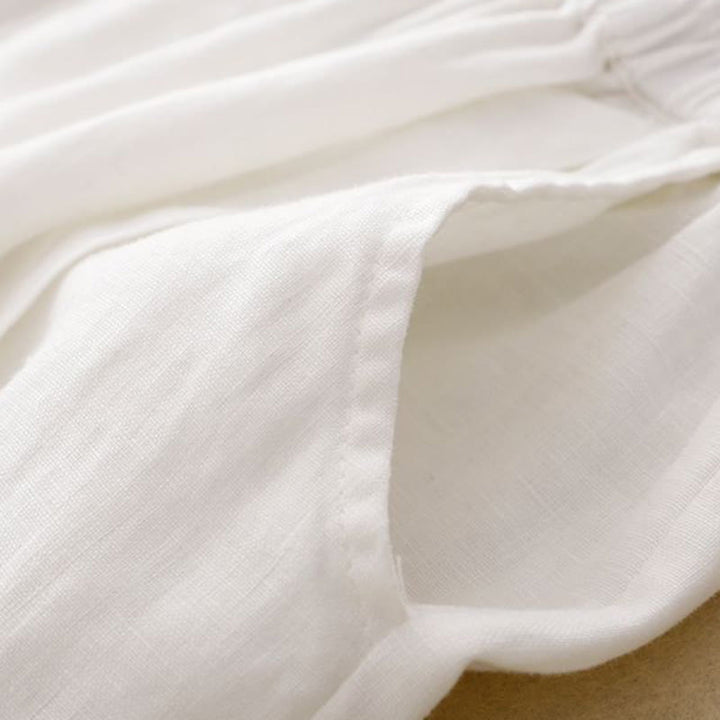 Short décontracté en coton uni avec poches pour femme Buddha Stones - image 32