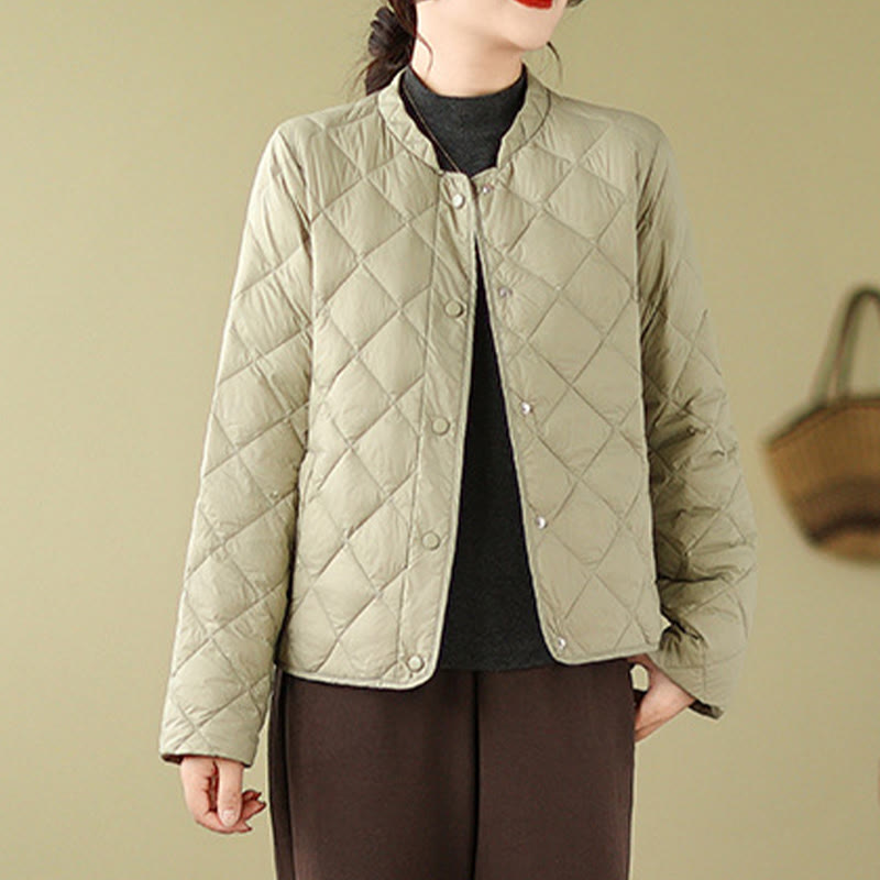 Veste thermique en coton matelassée à manches longues et poches pour femme Buddha Stones - image 23