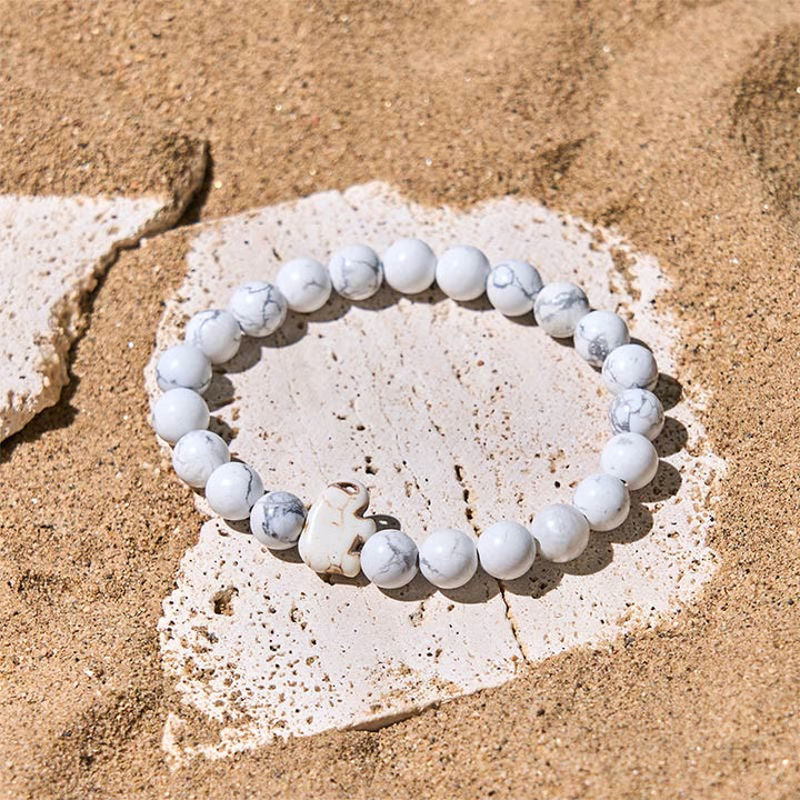 Bracelet de force spirituelle éléphant en pierres naturelles diverses de Buddha Stones - image 10