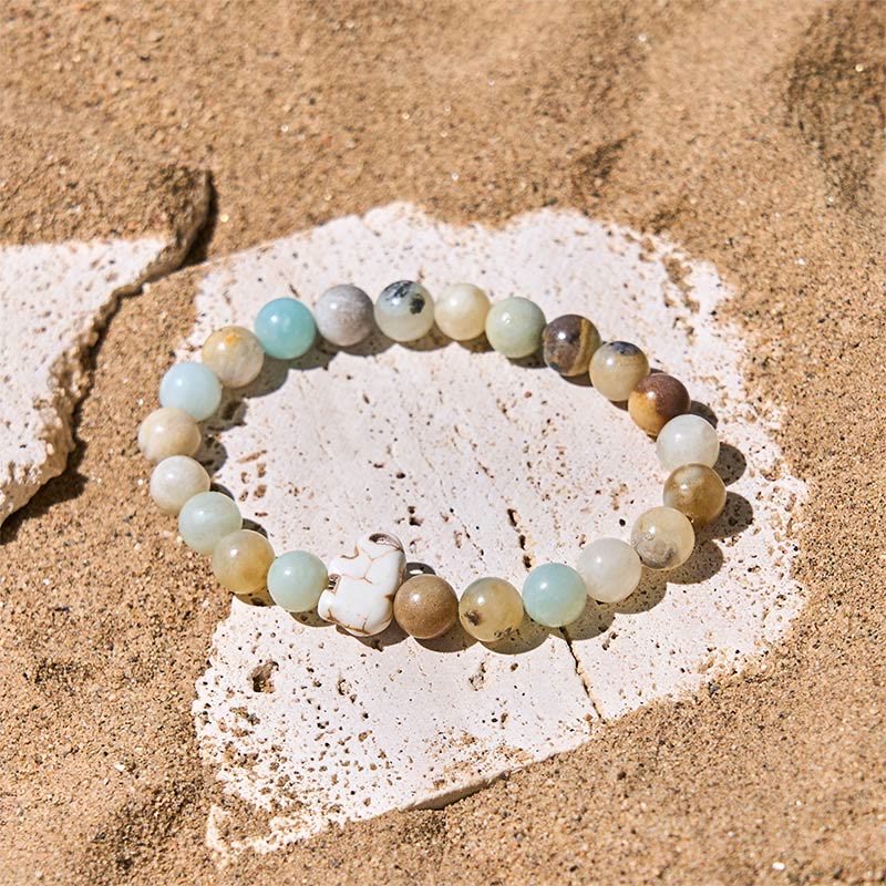 Bracelet de force spirituelle éléphant en pierres naturelles diverses de Buddha Stones - image 14