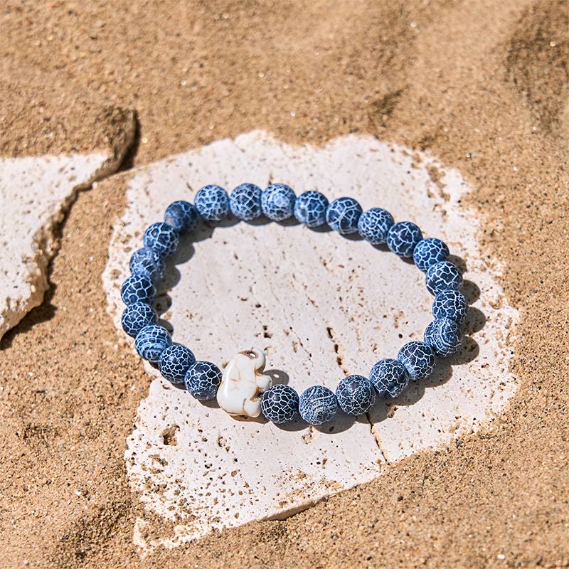Bracelet de force spirituelle éléphant en pierres naturelles diverses de Buddha Stones - image 18