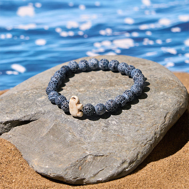 Bracelet de force spirituelle éléphant en pierres naturelles diverses de Buddha Stones - image 19