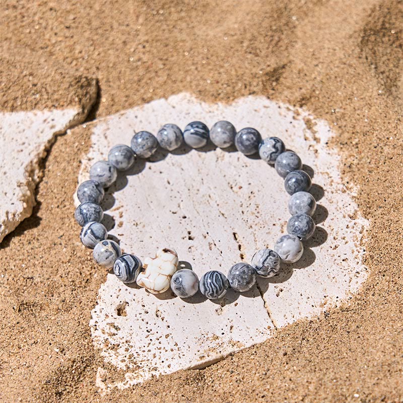 Bracelet de force spirituelle éléphant en pierres naturelles diverses de Buddha Stones - image 22