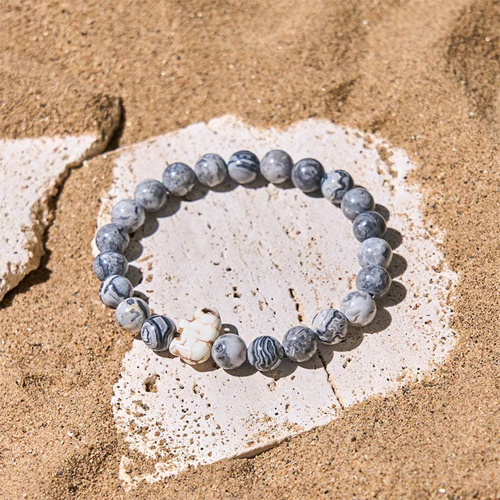 Bracelet de force spirituelle éléphant en pierres naturelles diverses de Buddha Stones - image 22